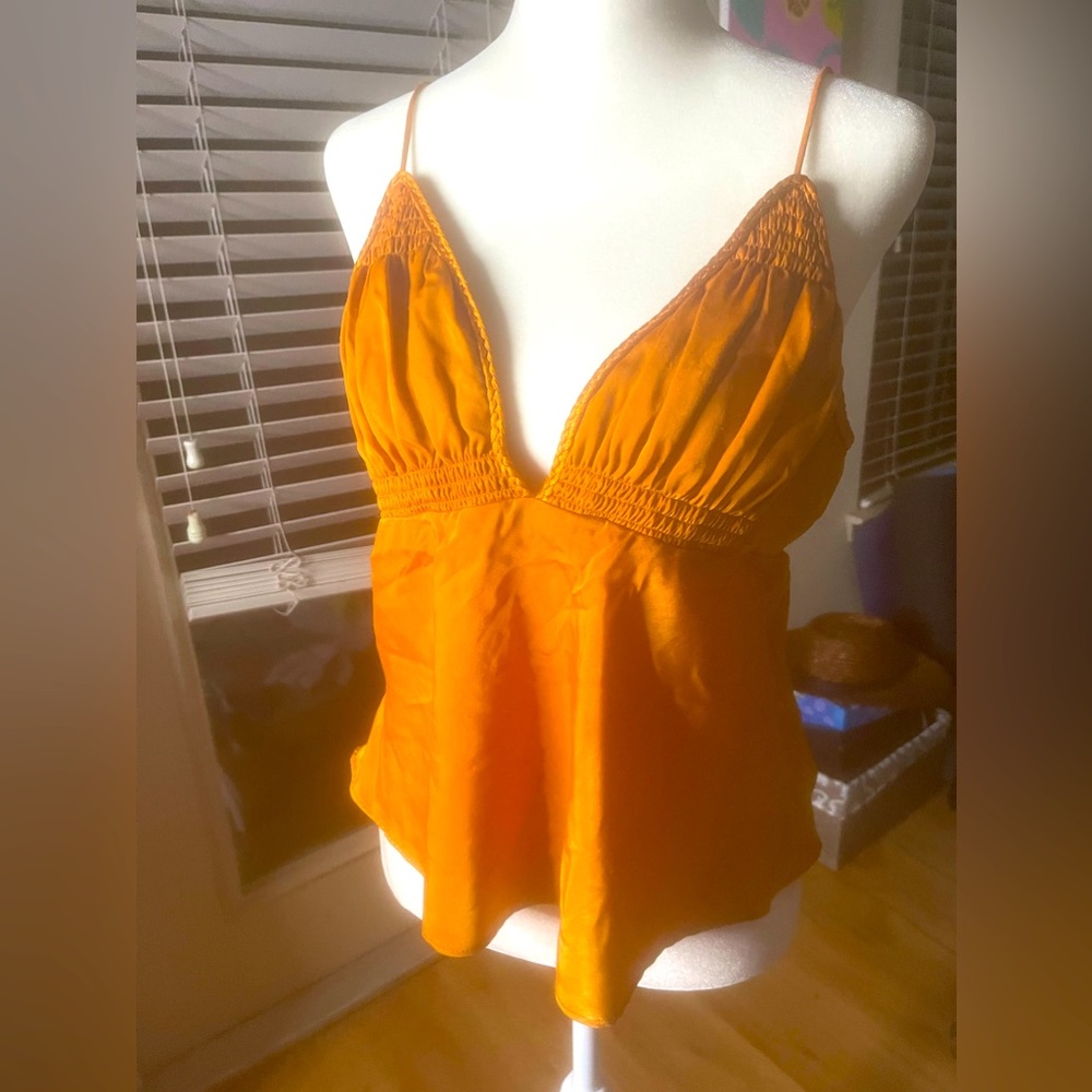 FREE PEOPLE textured spaghetti strap top